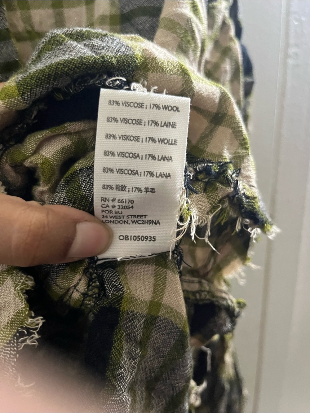 We The Free Green Black Plaid Drawstring-Waist Button-Front Top - Picture 6 of 6